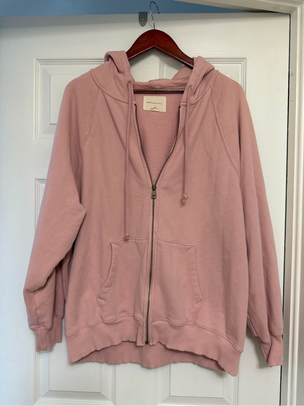 American Eagle Outfitters Pink Zip-Up Hoodie Jacket